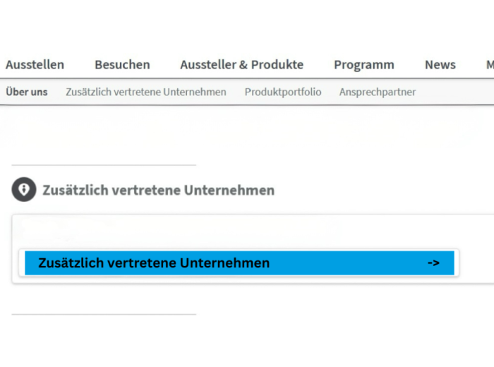 Unbegrenzt viele zusätzlich vertretenen Unternehmen aufführen